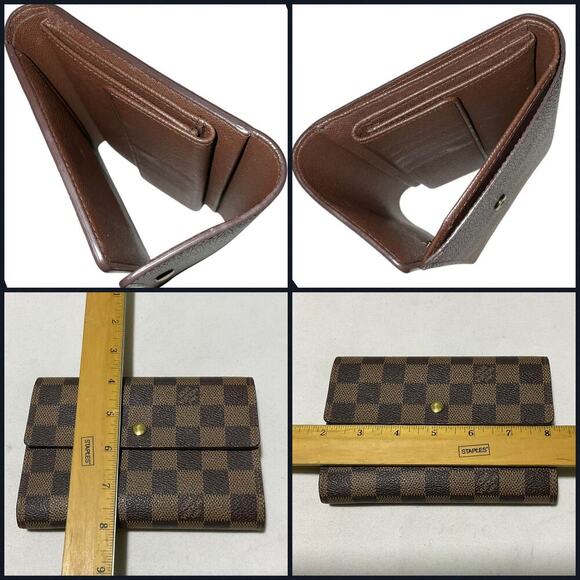 Louis Vuitton Damier Ebene Porte Tresor Wallet W/Box Dust Bag - Picture 7 of 16